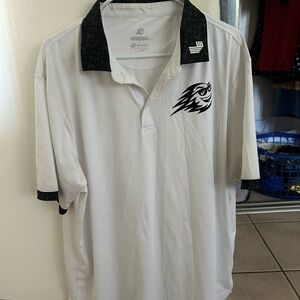 LIV golf Team Fireballs Stubert White and Black Men's Shirt